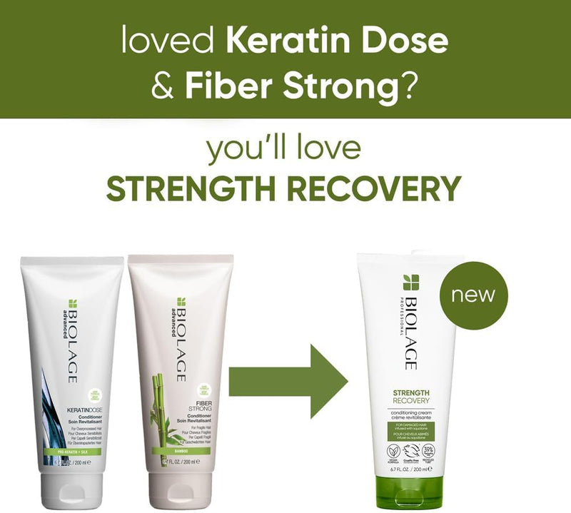 Biolage Professional Strength Recovery Nourishing Conditioning Cream, For Damaged Hair, 200ml Biolage