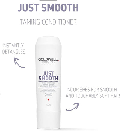 Goldwell Dualsenses Just Smooth Taming Conditioner for Unruly Hair, Frizz Control, 200ml Goldwell