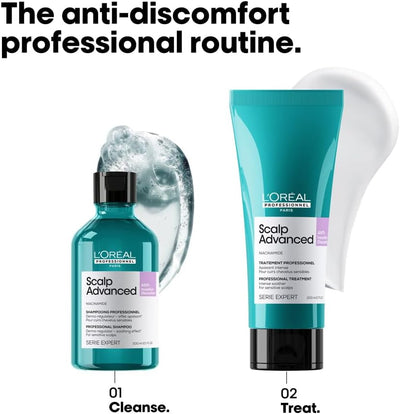 L’Oréal Professionnel Scalp Advanced Anti-Discomfort Shampoo, For Itchy and Dry Scalps, Deep Scalp Treatment L'Oréal Professionnel Paris