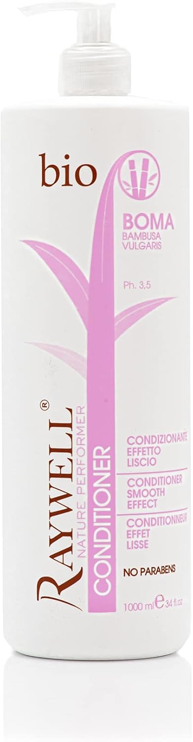 Raywell Organic BOMA Hair Conditioner with Vegetable Extracts and Oils - 1 Litre - Made in Italy ‎Raywell