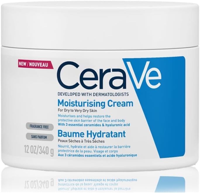 CeraVe Moisturising Cream Pot with 3 Essential Ceramides and Hyaluronic Acid for Dry to Very Dry Skin 340g Greenwize