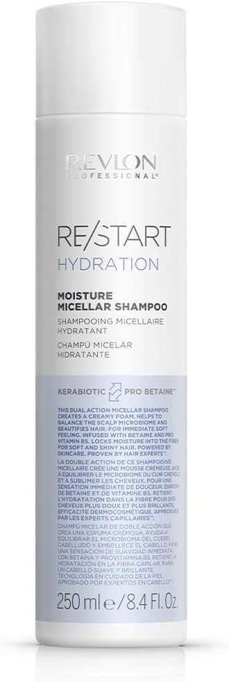 Revlon Professional Hydration Moisture Micellar ShampoNormal & Dry Hair Treatment to Moisturiseo, , Control Frizz & Detangle (250ml) Unisex REVLON PROFESSIONAL