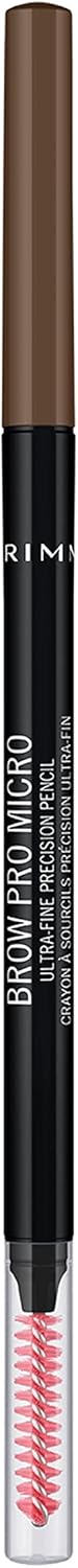 Rimmel London Brow Pro Micro Ultra-Fine Precision Pencil & Brush, Natural-looking Defined Brows, Soft Brown, 0.03 g Greenwize