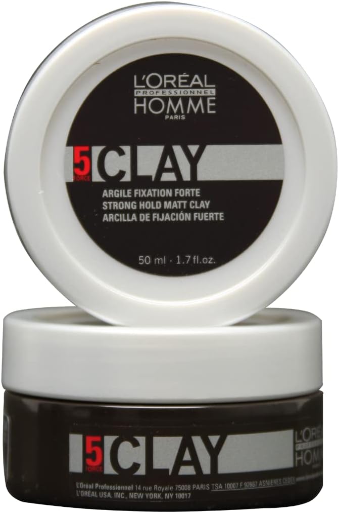 L'Oreal Professionnel Homme Strong Hold and Matte Finish Clay For Men, 50 ml Greenwize