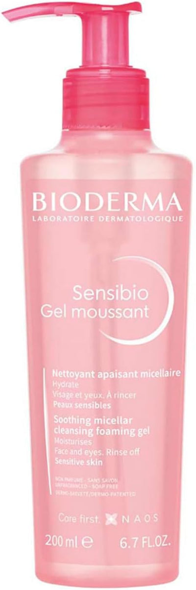 Bioderma Sensibio Foaming Gel - Soothing & Hydrating Micellar Face Wash for Sensitive Skin, Gentle Cleanser & Makeup Remover for Face & Eyes, 500ml Greenwize