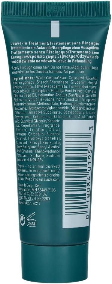 Aveda Botanical Repair Strengthening Leave In Treatment for Damaged Hair | Instantly Strengthens Hair | Heat Protectant | Helps Protect From Breakage | Reduces Frizz*** | 99% Naturally Derived*, 25ml AVEDA