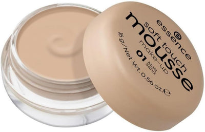 essence Soft Touch Mousse Make-Up, Foundation No. 01 Matt Sand, Nude for Combination & Blemished Skin, Matte, Vegan, Perfume & Alcohol-Free (16 g) Greenwize