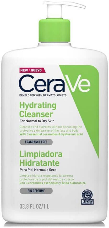 Cerave Hydrating Cleanser 1 L+ CeraVe Foaming Cleanser 1 L(Combo) CeraVe