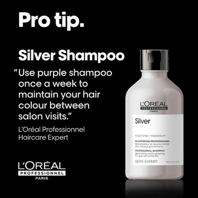 L’Oréal Professionnel | Light Blond Shampoo, For Grey, White ore Hair, Serie Expert Silver L'Oréal Professionnel Paris