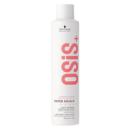 Schwarzkopf Professional OSiS Super Shield Multi Purpose Protection Spray Heat Protection For Long Hair Anti Pollution Anti Bacterial Reduces Tangling Fights Dullness Detangling 300 ml Schwarzkopf