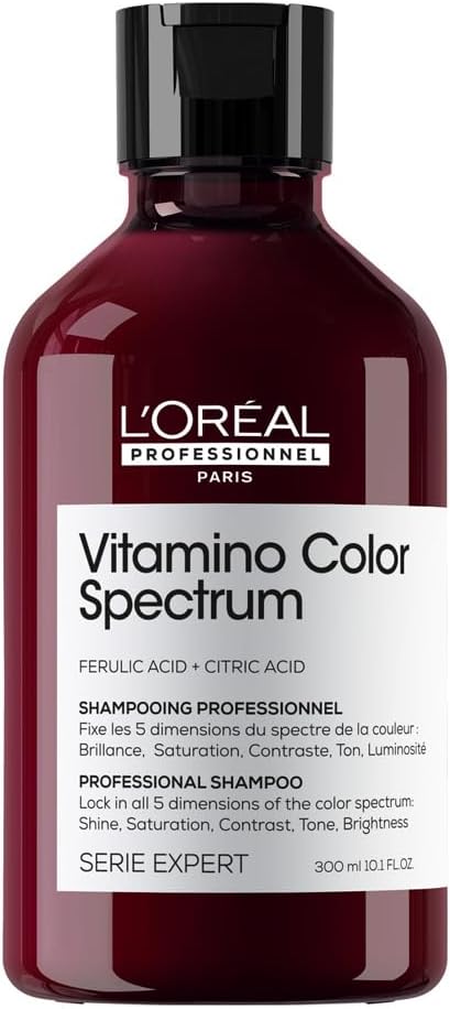 L'Oréal Professionnel Vitamino Color Spectrum Sulphate Free Shampoo, For Coloured Hair, With Ferulic Acid + Citric Acid, Shine, Lock in Day 1 Colour Vibrancy for 100 Days L'Oréal Professionnel