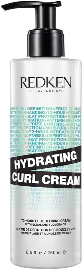 REDKEN Hydrating Curl Cream for Curly & Coily Hair, Up To 72-Hour Curl Defining Cream, Enhance Curl Pattern, With Squalane and Jojoba Oil, 250ml Greenwize