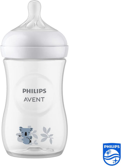 Philips Avent Natural Response Baby Bottle - 260ml Baby Milk Bottle, BPA Free for Babies 1 Month+, Koala Pattern (Model SCY903/67) Philips