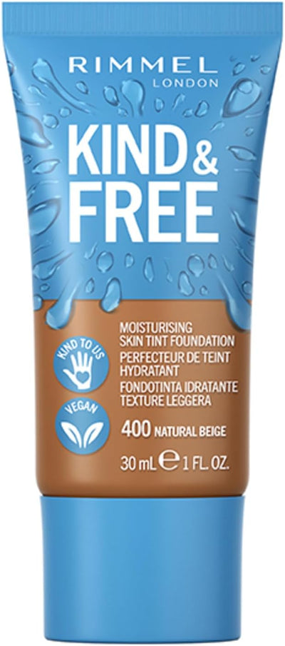 Rimmel Kind + Free Moisturising Skin Tint Foundation, Natural Beige 400 Rimmel
