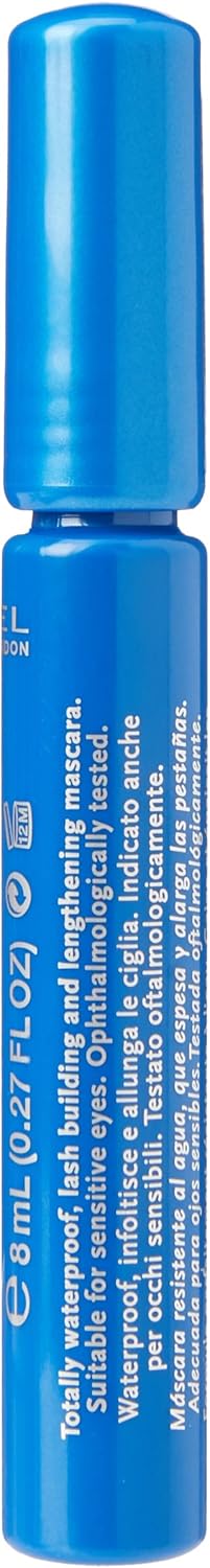 Rimmel 100% Waterproof Long-lasting Mascara, Black, 8ml Greenwize