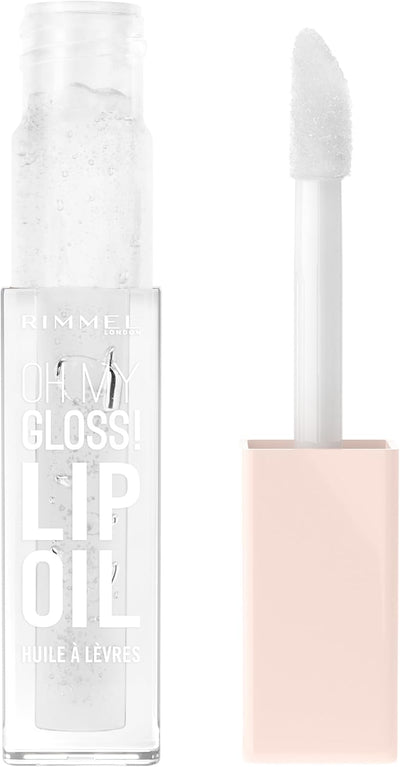 Rimmel Oh My Gloss! Lip Oil 000 Clear Cloud, Juicy Shine, Hydrates & Naturally Plumps, Moisture Boost, Vitamin E, Replenishes & Restores the Lips, Coconut Oil, Non-Sticky, Vegan & Cruelty Free Rimmel