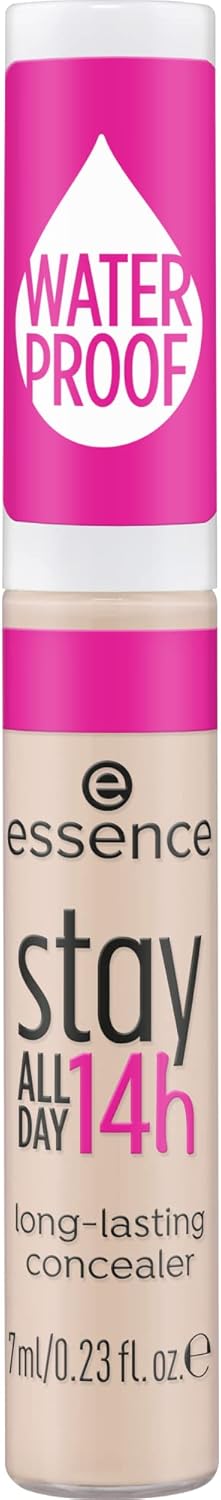 essence Stay All Day 14-Hour Long-Lasting Concealer, No. 10, Nude, Long-Lasting, Covering, Express Result, Natural, Matte, Vegan, Waterproof, Perfume-Free, Alcohol-Free, Pack of 1 (7 ml) Greenwize