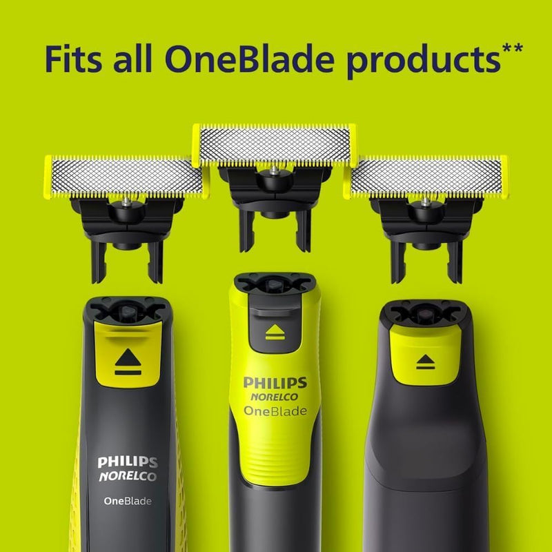 Philips OneBlade 1 stainless steel Replacement Blade, compatible with all OneBlade beard trimmers, body groomers, electric razors (Model QP210/50) Greenwize