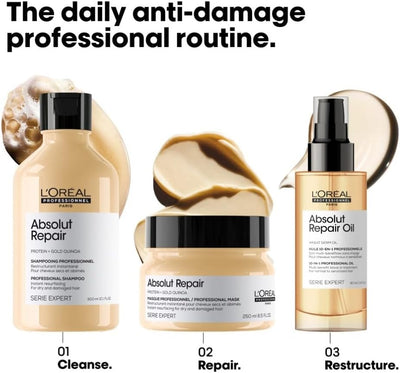L’Oréal Professionnel Absolut Repair Hydrating Shampoo, For Dry hair, intense softness & shine, moisturising & nourishing Greenwize