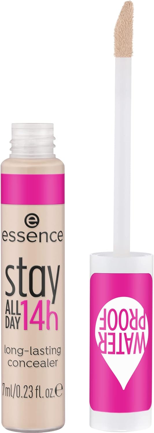 essence Stay All Day 14-Hour Long-Lasting Concealer, No. 10, Nude, Long-Lasting, Covering, Express Result, Natural, Matte, Vegan, Waterproof, Perfume-Free, Alcohol-Free, Pack of 1 (7 ml) Greenwize