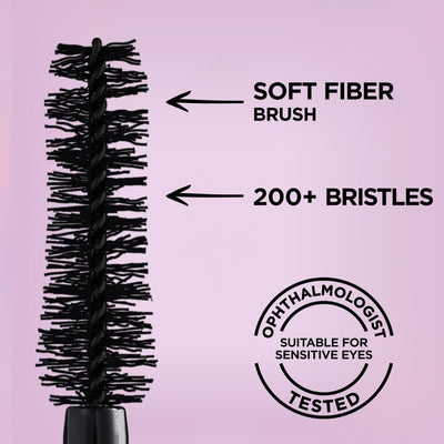 L'Oréal Paris Intense Volume Mascara, Volumising and Lengthening, Infused with Castor and Floral Oils to Condition Eyelashes, Suitable for Sensitive Eyes, Soft Fibre Brush, Lash Paradise, Black L'Oreal Paris