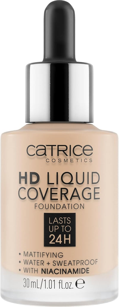 Catrice Make-up HD Liquid Coverage Foundation, Rose Beige 20, 30 ml Greenwize