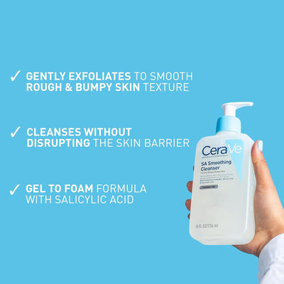 CeraVe SA Smoothing Cleanser with Salicylic Acid for Dry, Rough & Bumpy Skin 473ml Greenwize
