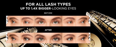 L'Oreal Paris Volumising Mascara, For Intense Volume and a Fanned Out Effect, 1.4x Bigger Looking Eyes, Clump-free Formula, Suitable for Sensitive Eyes, Volume Million Lashes Panorama L'Oreal Paris