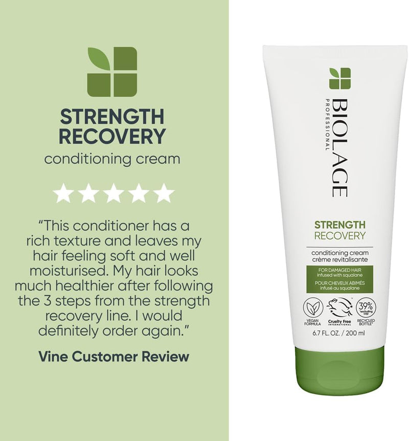 Biolage Professional Strength Recovery Nourishing Conditioning Cream, For Damaged Hair, 200ml Greenwize