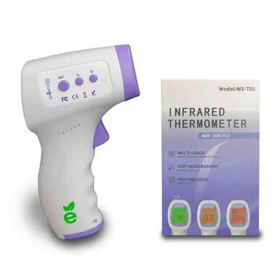 Greenwize Non-Contact Forehead Infrared Thermometer PPC06, No Touch IR Temperature Measurement with LCD Display, Thermal Heat Detect Sensor and Fast Reading System, Portable, For Home and Medical Use