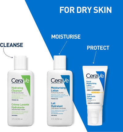 CeraVe Travel Size Moisturising Lotion for Dry Skin 88ml (Pack of 10) CeraVe