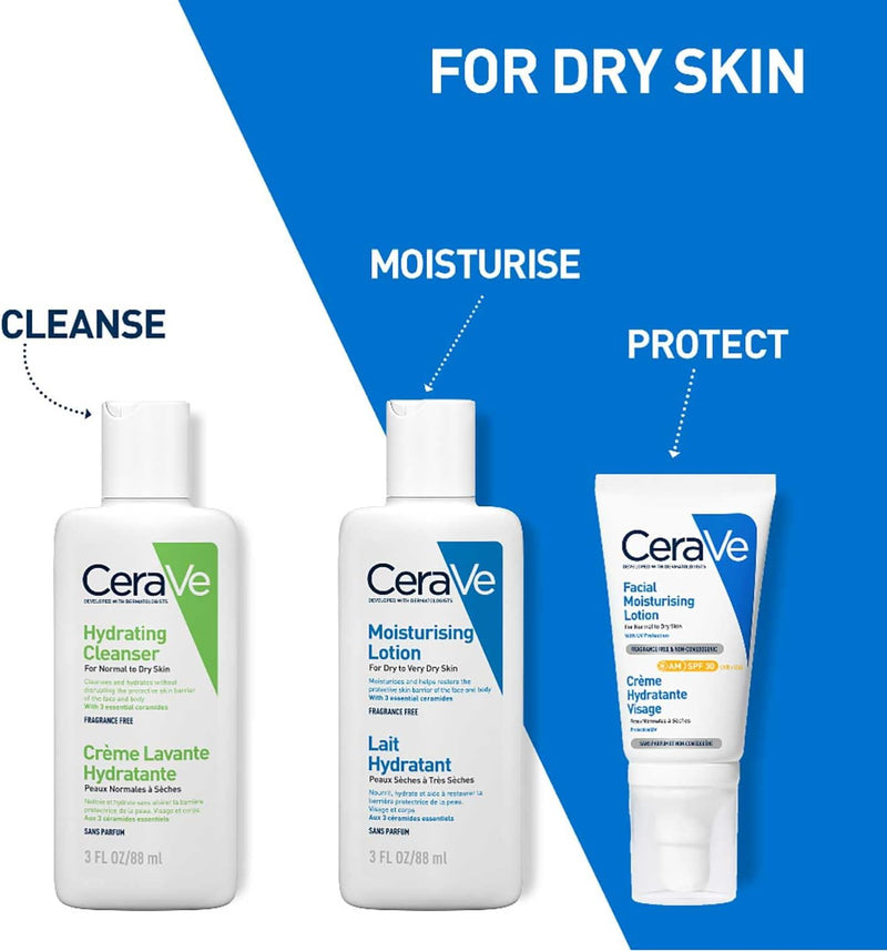 CeraVe Travel Size Moisturising Lotion for Dry Skin 88ml (Pack of 10) CeraVe