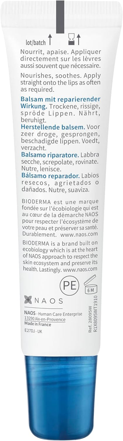 Bioderma Atoderm Baume Lèvres Ultra Moisturising Lip Balm Moisturiser for Dry and Chapped Lips 15ml Greenwize