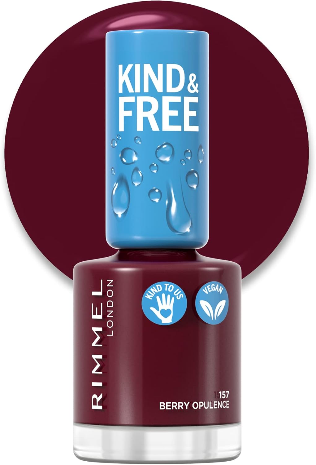Rimmel London Kind and Free Clean Nail Polish 8ml 157 Berry Opulence Rimmel