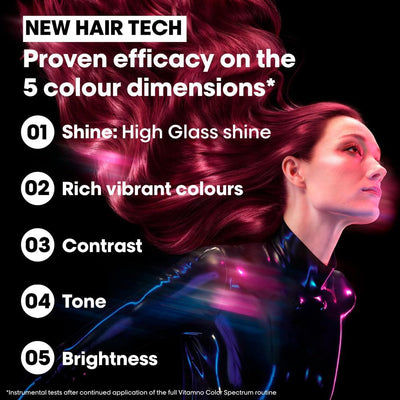L'Oréal Professionnel Vitamino Color Spectrum Sulphate Free Shampoo, For Coloured Hair, With Ferulic Acid + Citric Acid, Shine, Lock in Day 1 Colour Vibrancy for 100 Days L'Oréal Professionnel