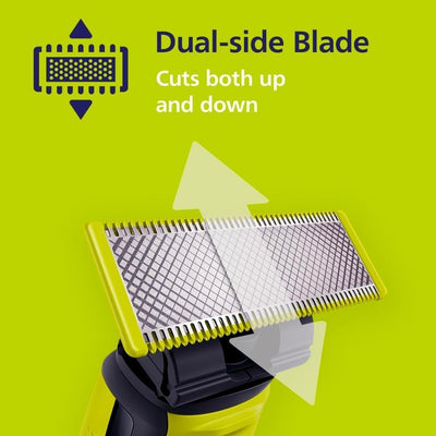 Philips OneBlade 1 stainless steel Replacement Blade, compatible with all OneBlade beard trimmers, body groomers, electric razors (Model QP210/50) Greenwize