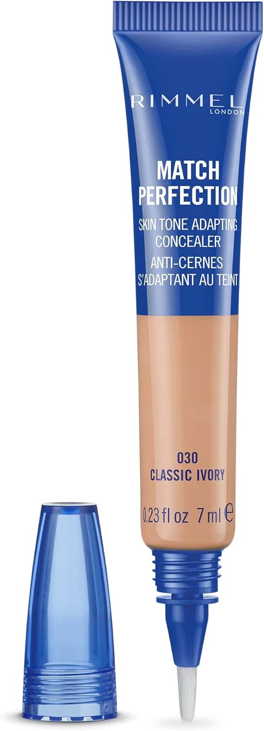 Rimmel London Match Perfection Light Coverage Blendable Liquid Concealer, 030 Classic Ivory, 7 ml Rimmel