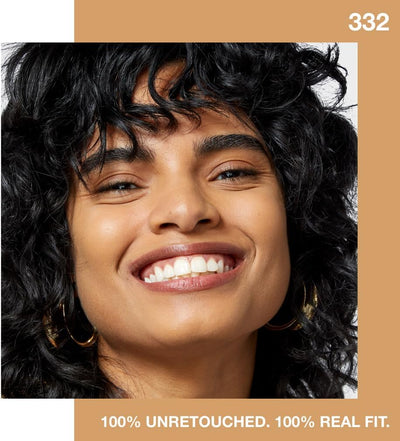 Maybelline Fit Me Foundation, Medium Coverage, Blendable With a Matte and Poreless Finish, For Normal to Oily Skin, Shade: 332 Golden Caramel, 30ml Maybelline