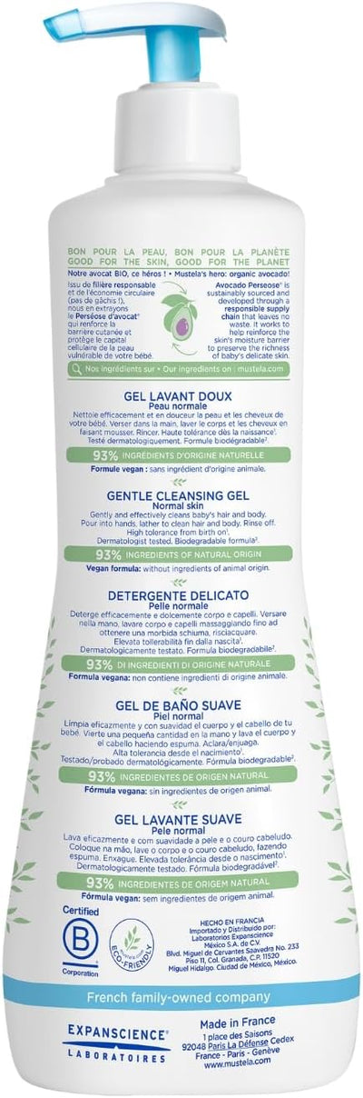 Mustela Bebe Gentle Cleansing Gel 750ml Greenwize