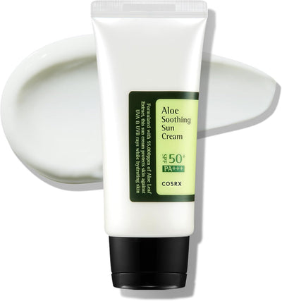 COSRX Aloe Soothing Sun Cream SPF 50+++, Daily Hydrating Sunscreen for Dry Sensitive Skin, UVA&UVB Protection, No White Marks, Sun Moisturiser, Korean Sunscreen, Korean Skincare COSRX Store