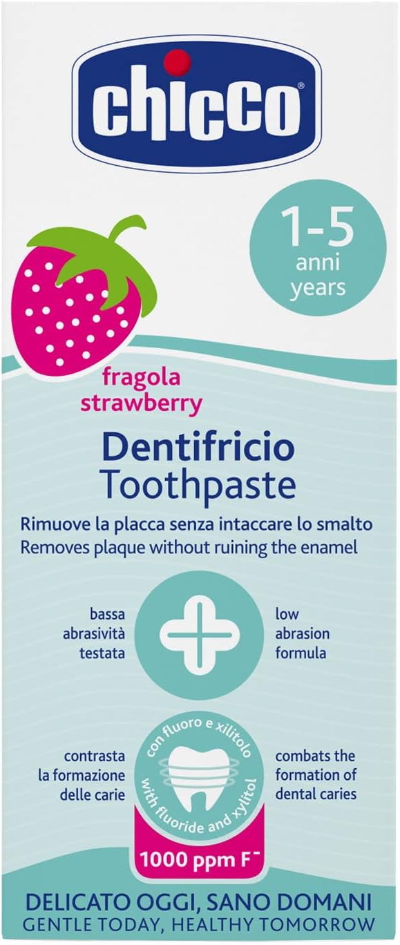 Chicco – Strawberry Toothpaste with Fluoride White Chicco