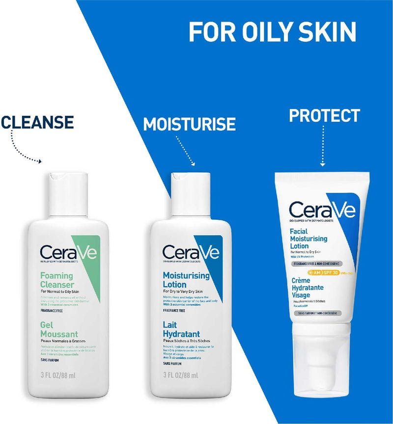 CeraVe Travel Size Foaming Cleanser for Oily Skin 88ml CeraVe