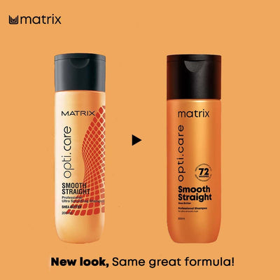 Matrix OptiCare Smooth Straight Professional Shampoo, Hydrating and Moisturizing Shea Butter for Dry Damaged Hair, Smoothing, Straightening and Frizz Control for Curly Hair, Paraben Free, 200 ml Greenwize