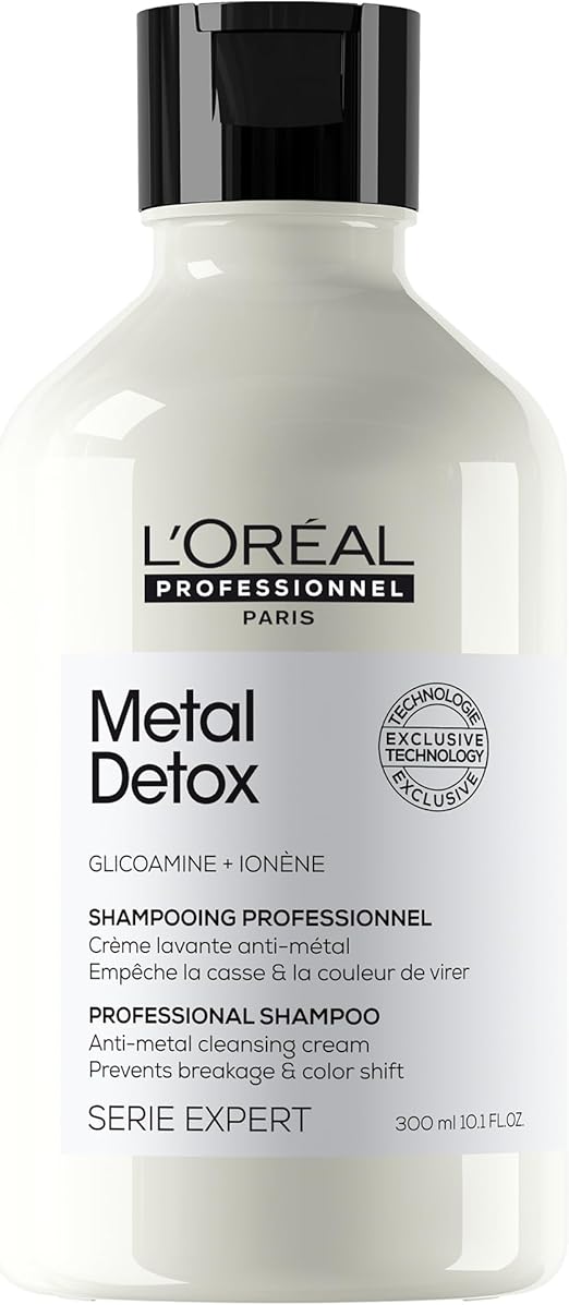 L’Oréal Professionnel Metal Detox Clarifying Shampoo, Prevent Breakage & Colour Fade from hard water, For Damaged Hair, Sulphate-Free & Vegan Greenwize