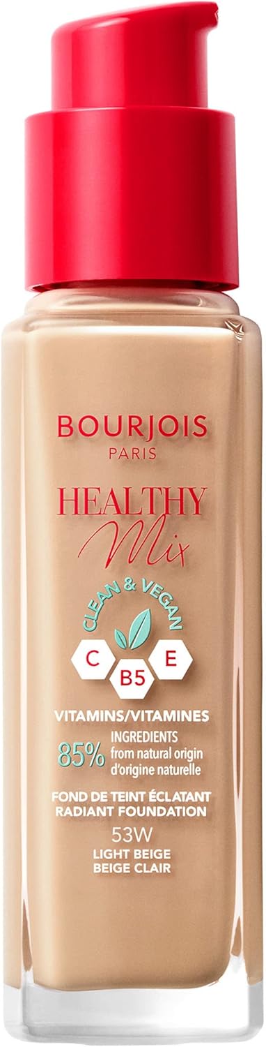 Bourjois - Healthy Mix Clean Foundation, Foundation, Shade 053, Light Beige 30ml Bourjois