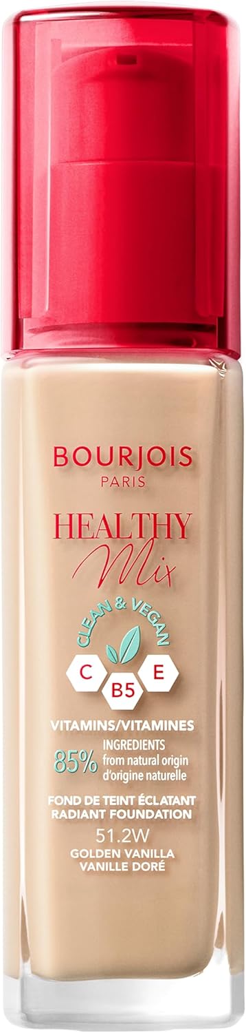 BOURJOIS Healthy Mix Clean & Vegan Radiant Foundation No.51.2W Golden Vanilla (30 ml) ?BOURJOIS