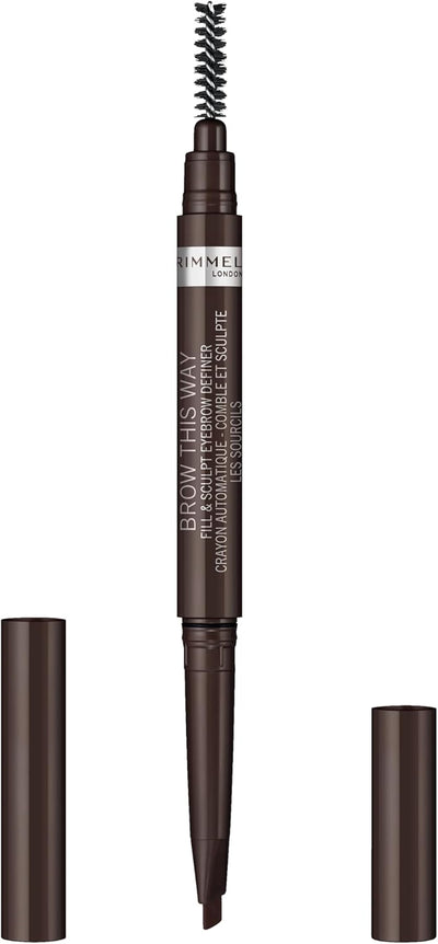 Rimmel Brow this Way Fill & Sculpt Eyebrow Definer, 03- Dark Brown Greenwize