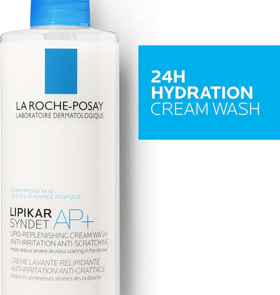 La Roche-Posay Lipikar Syndet AP+ Soothing Cream Wash For Eczema And Atopic Skin 400ml La Roche-Posay