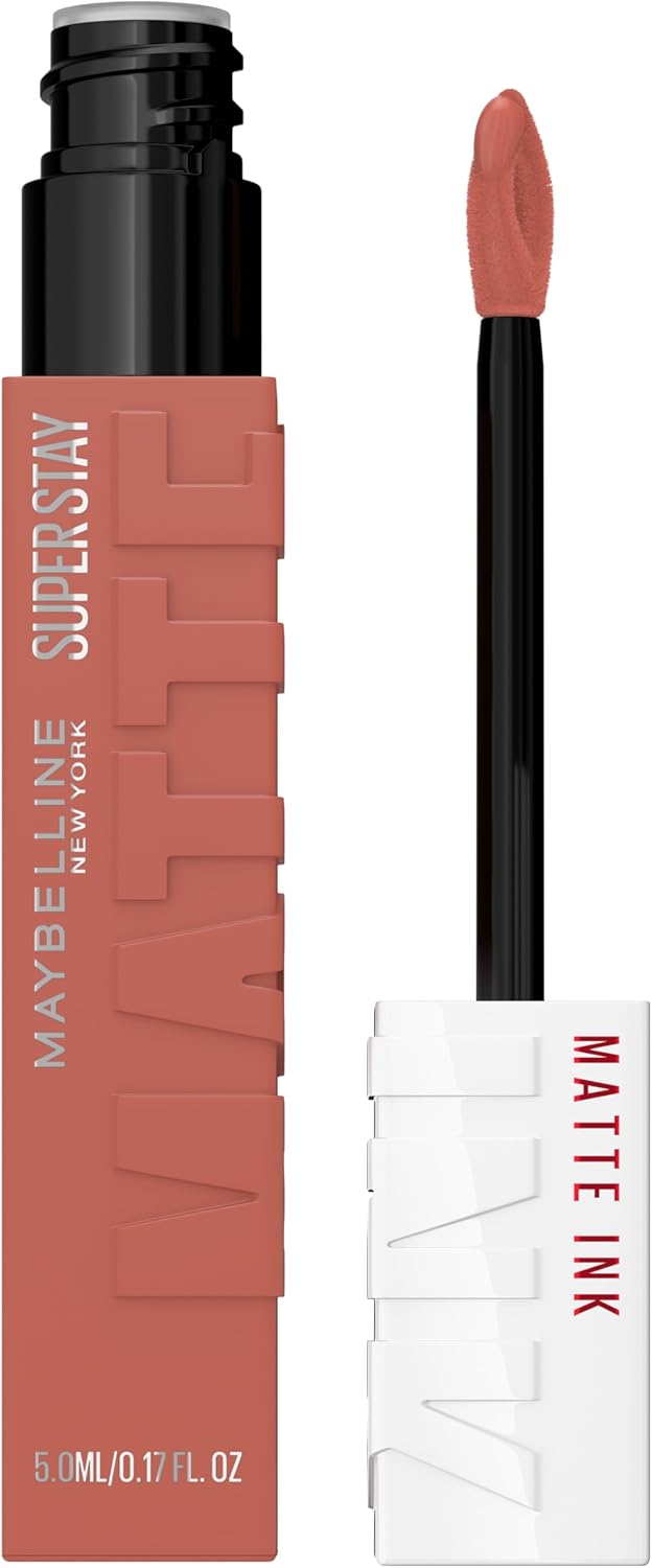 Maybelline Superstay Matte Ink Longlasting Liquid, Nude Lipstick, Up to 12 Hour Wear, Non Drying, 65 Seductress Greenwize