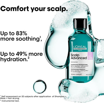 L’Oréal Professionnel Scalp Advanced Anti-Discomfort Shampoo, For Itchy and Dry Scalps, Deep Scalp Treatment L'Oréal Professionnel Paris